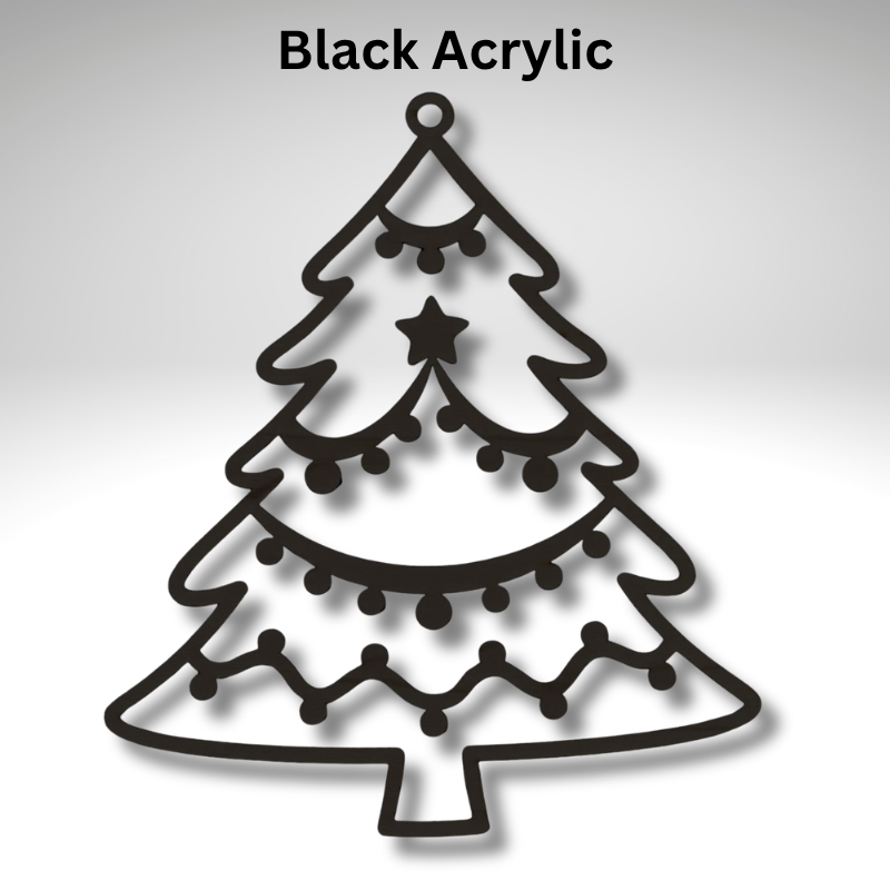 Xmas Tree Resin Art Templates Christmas Tree Wood Cut Outs Festive Xmas Tree Suncatcher Craft Blanks - Image 3