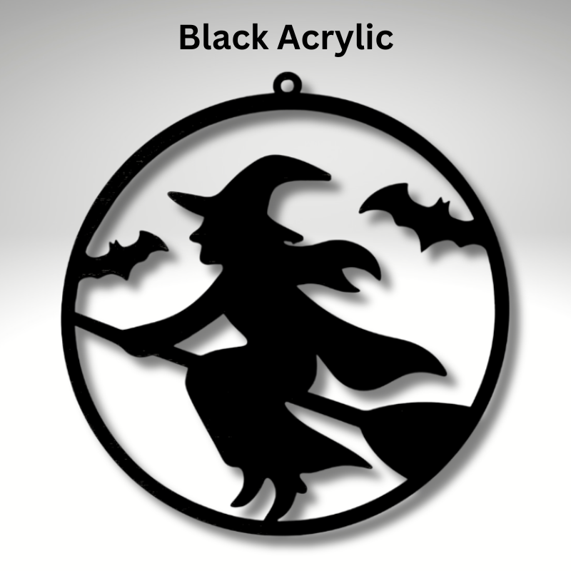 Witch Resin Art Templates Halloween Witch Wood Cut Outs Halloween Witch Suncatcher Craft Blanks - Image 3