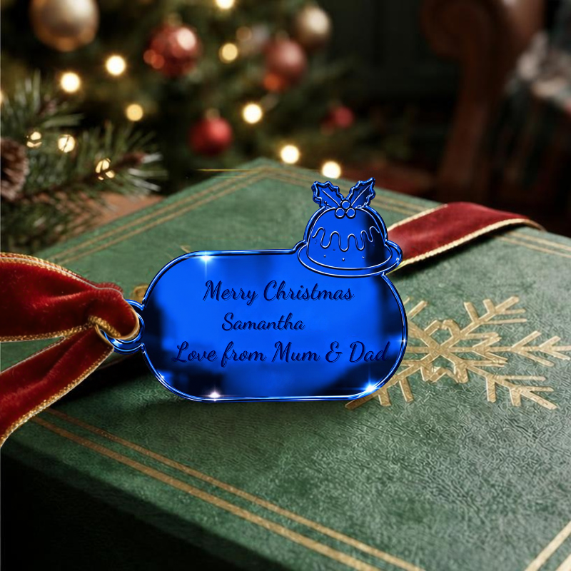 Personalised Xmas Present Gift Tags, Christmas Pudding Present Name Tags, Christmas Gift Name Tags - Image 7