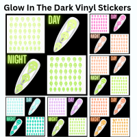 Halloween Glow In The Dark Nail Art Stickers, Scream Mask Ghost Face Nail Art Stickers