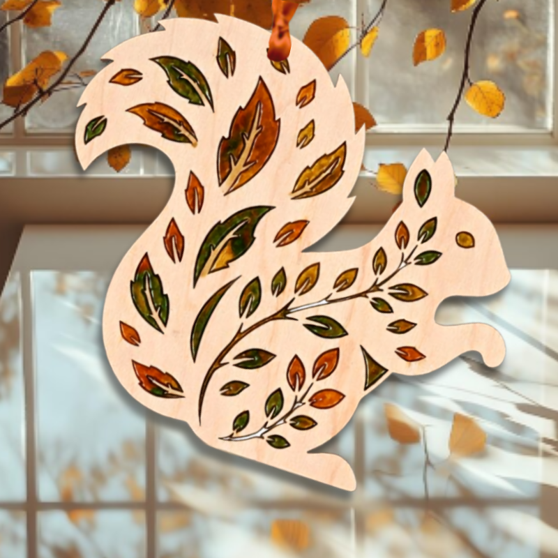 Squirrel Resin Art Templates Squirrel Wood Cut Outs Squirrel Suncatcher Craft Blanks - Image 2
