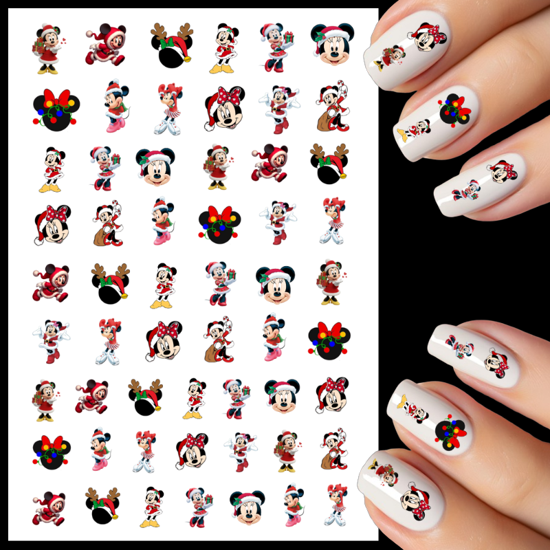 Minnie Mouse Xmas Water Decals