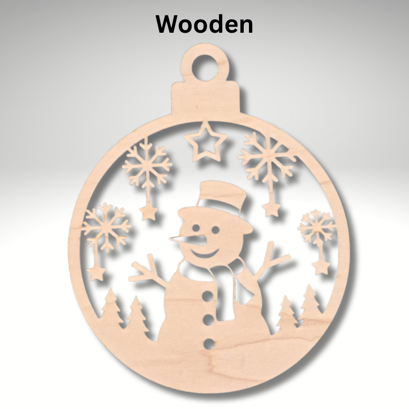 Xmas Snowman Resin Art Templates Christmas Bauble Wood Cut Outs Xmas Snowman Suncatcher Craft Blanks