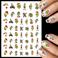 The Grinch Christmas Nail Art Water Decals
