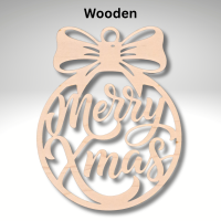 Wooden Christmas Bauble Suncatcher