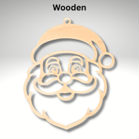 Wooden Christmas Santa Face Suncatcher