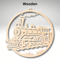 Wooden Christmas Train Suncatcher