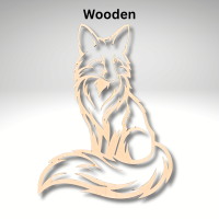 Wooden Fox Suncatcher craft blanks