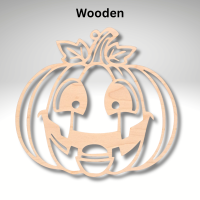 Wooden Halloween Pumpkin Suncatcher