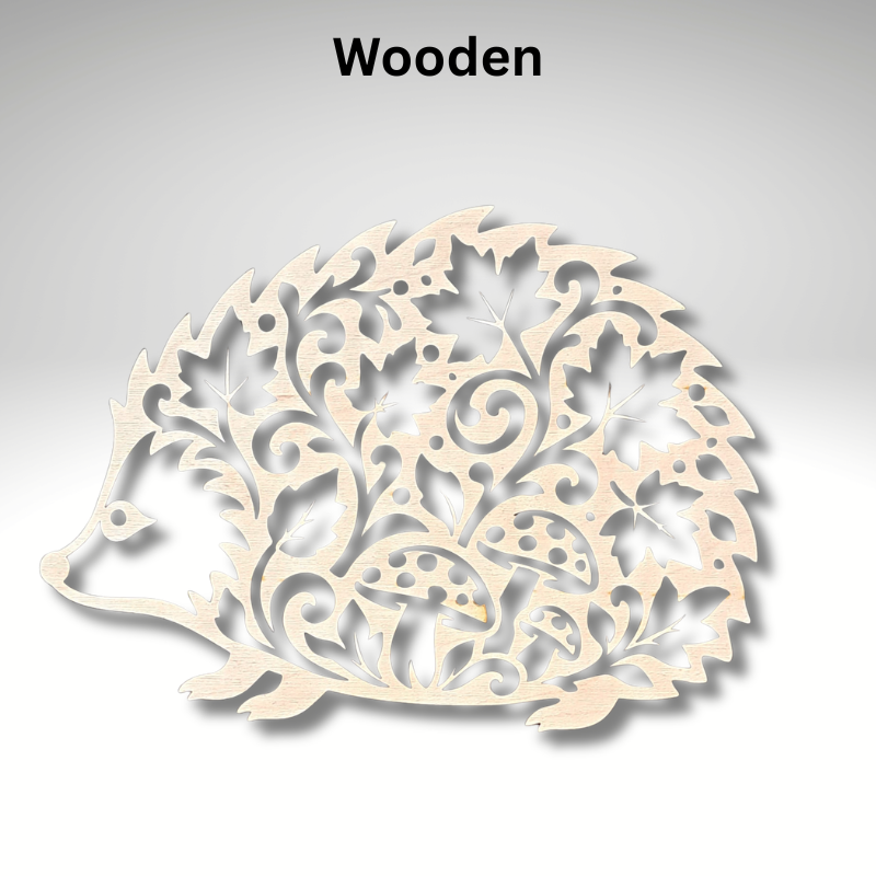 Wooden Hedgehog Suncatcher