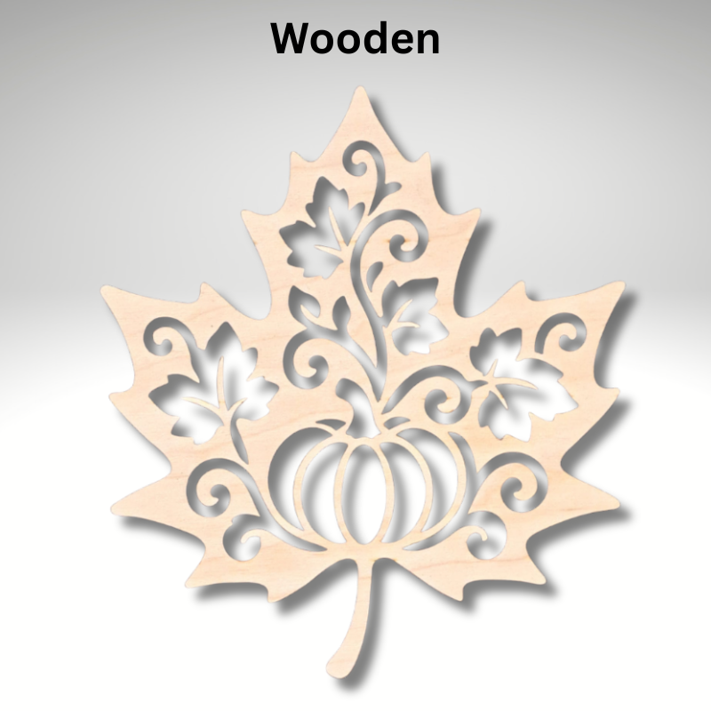 Wooden Maple Leaf Bauble Suncatcher
