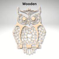 Wooden Owl Suncatcher