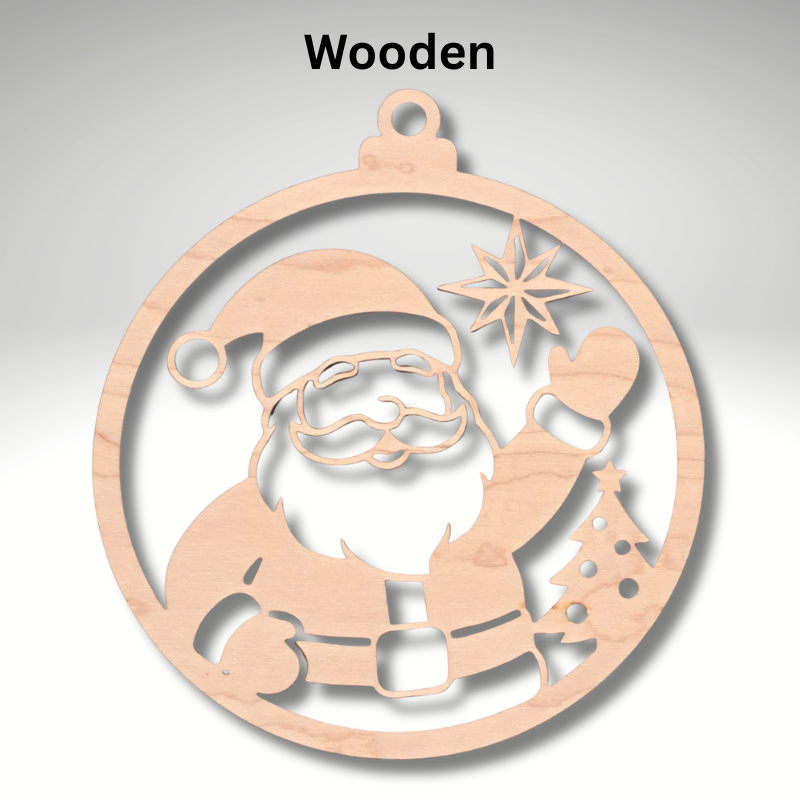 Wooden Santa Suncatcher