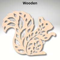 Wooden Squirrel Bauble Suncatcher