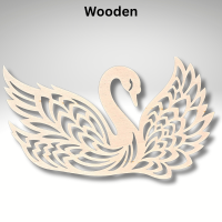Wooden Swan Suncatcher