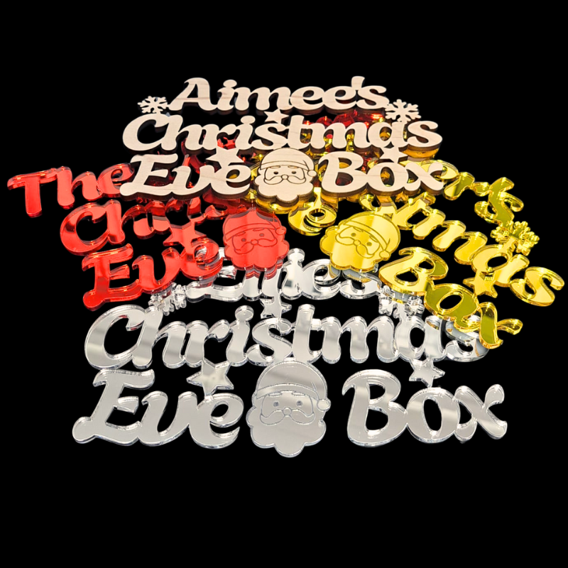 Personalised Christmas Eve Box Toppers, Santa Xmas Eve Box Toppers - Image 6