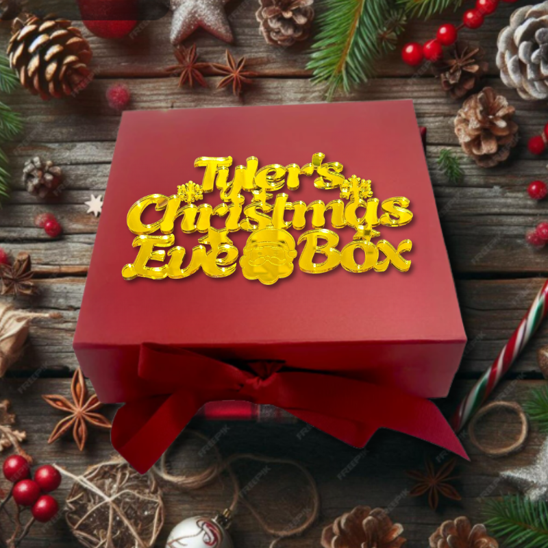 Personalised Christmas Eve Box Toppers, Santa Xmas Eve Box Toppers - Image 4