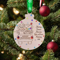 Personalised Wooden The Grinch Bauble