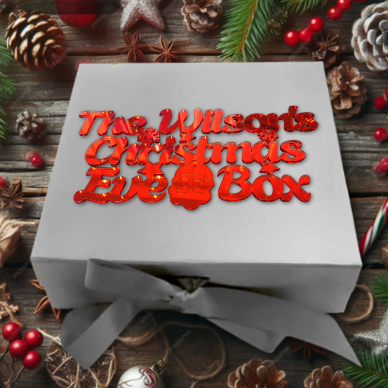 Personalised Christmas Eve Box Toppers, Santa Xmas Eve Box Toppers - Image 2