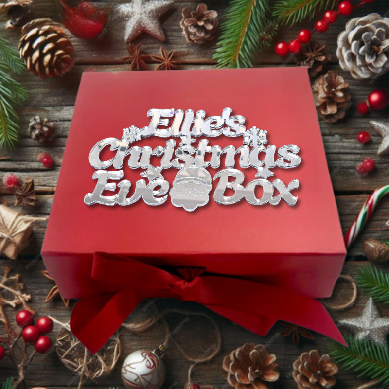 Personalised Christmas Eve Box Toppers, Santa Xmas Eve Box Toppers - Image 5